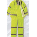 Bulwark Hi-Visibility 10 Oz. Flame Resistant Rain Bib Overalls w/2" Striping